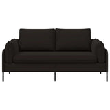 2-Seater Sofa 2-Seater Black 188 x 81 x 89 cm Velvet - Front View