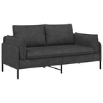2-Seater Sofa Black 188 x 81 x 89 cm Faux Leather