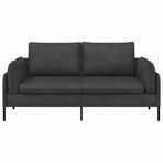 2-Seater Sofa Black 188 x 81 x 89 cm Faux Leather