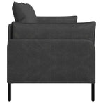2-Seater Sofa Black 188 x 81 x 89 cm Faux Leather