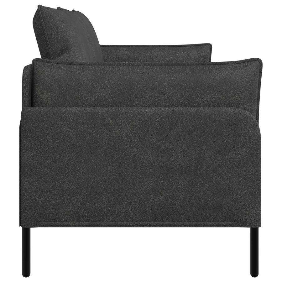 2-Seater Sofa Black 188 x 81 x 89 cm Faux Leather