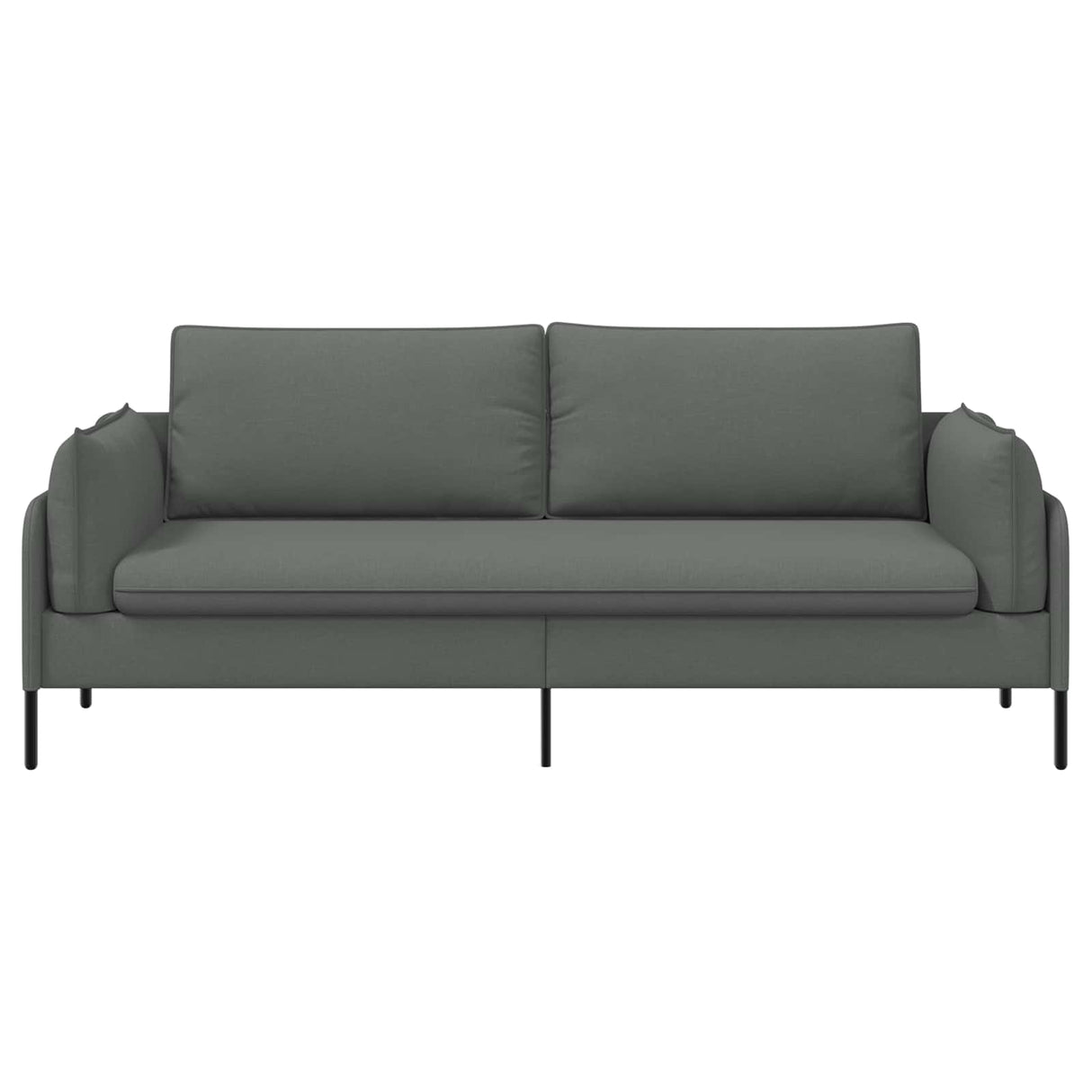 3-Seater Sofa Dark Grey 222 x 81 x 89 cm Fabric