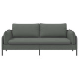 3-Seater Sofa Dark Grey 222 x 81 x 89 cm Fabric