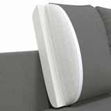 3-Seater Sofa Dark Grey 222 x 81 x 89 cm Fabric