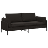 3-Seater Sofa Black 222 x 81 x 89 cm Velvet