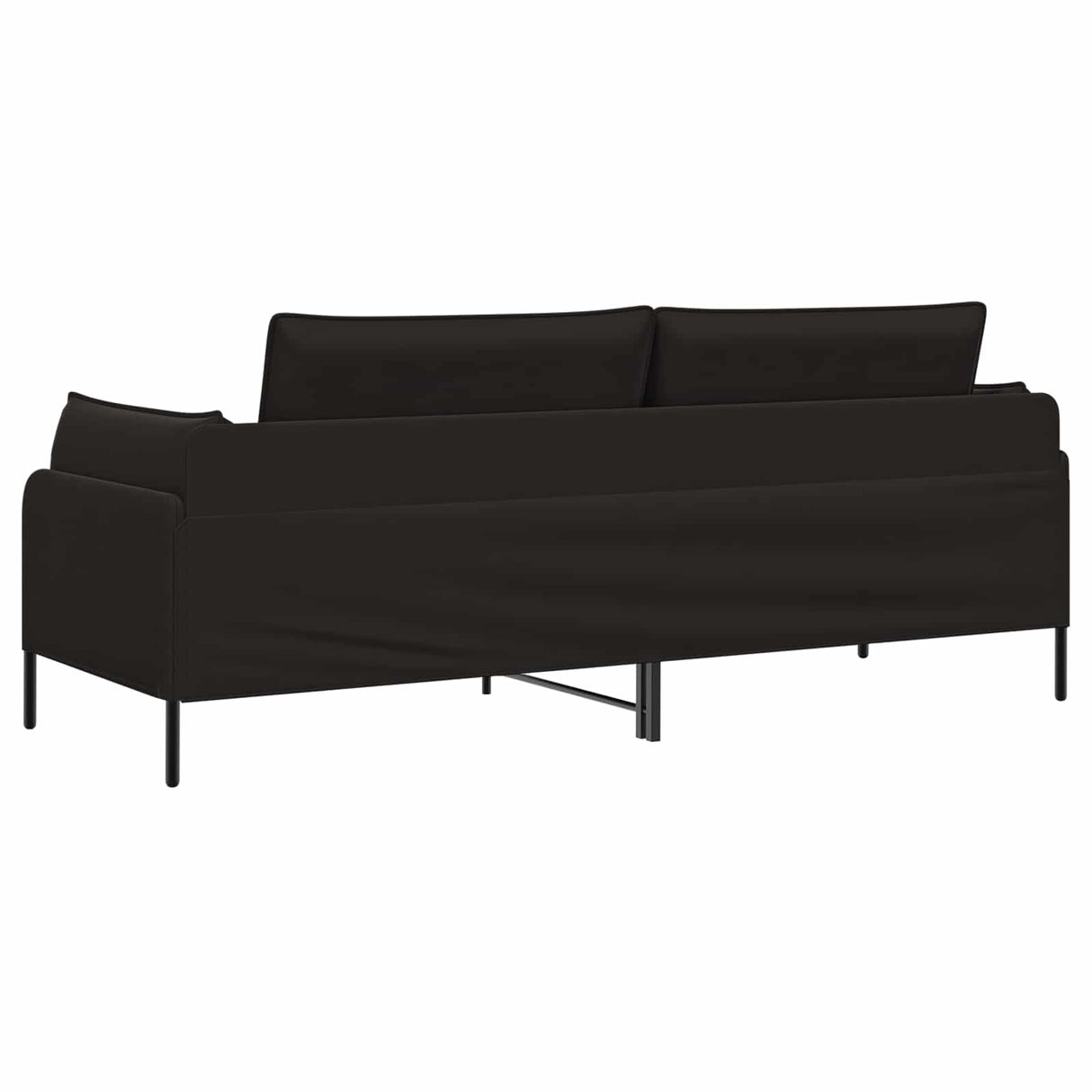 3-Seater Sofa Black 222 x 81 x 89 cm Velvet