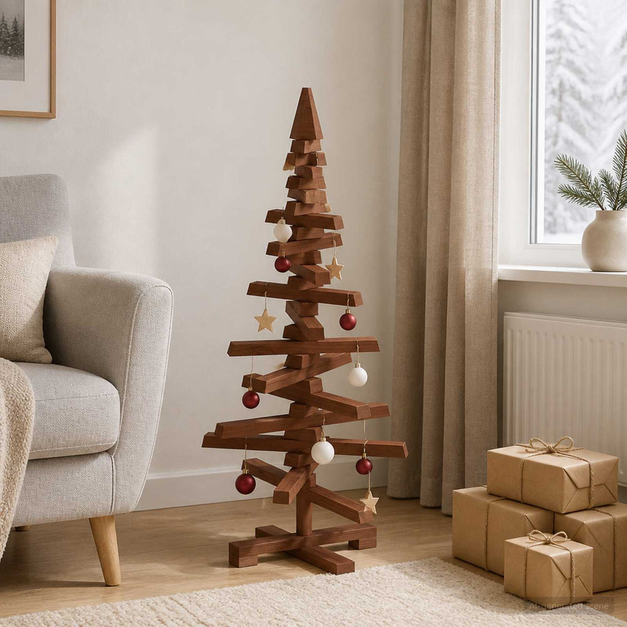 Wooden Christmas Tree KOTKA 90 cm Solid Pine Wood