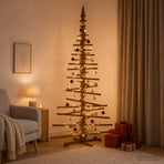 Wooden Christmas Tree KOTKA 210 cm Solid Pine Wood