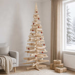 Wooden Christmas Tree KOTKA 240 cm Solid Pine Wood Natural