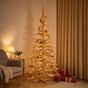 Wooden Christmas Tree KOTKA 240 cm Solid Pine Wood Brown Finish