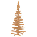 Wooden Christmas Tree KOTKA 240 cm Solid Pine Wood Brown Finish