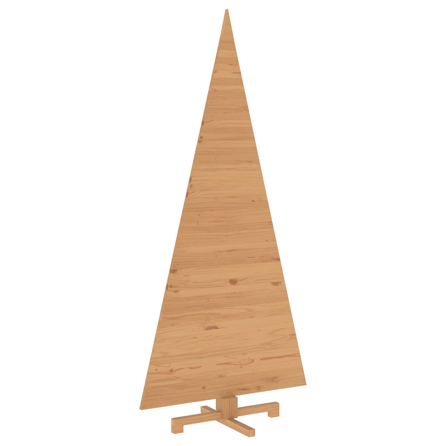 Wooden Christmas Tree KOTKA 240 cm Solid Pine Wood Brown Finish