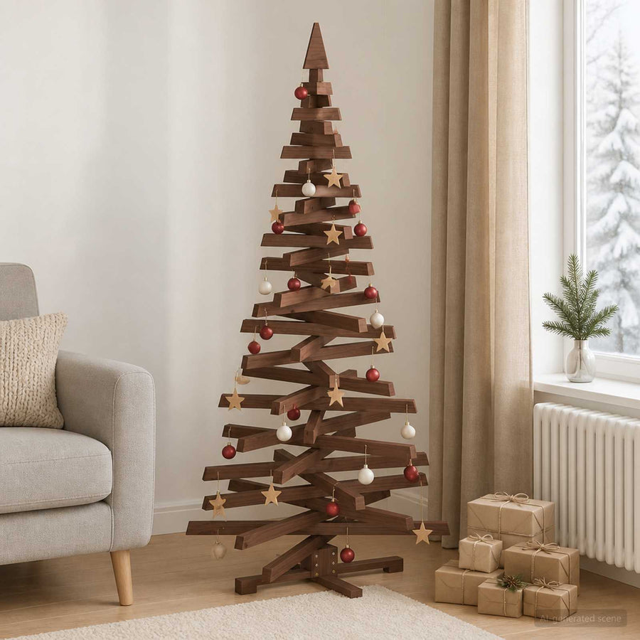 Wooden Christmas Tree KOTKA 180 cm Solid Pine Wood
