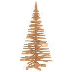 Wooden Christmas Tree KOTKA 180 cm Solid Pine Wood Brown Finish