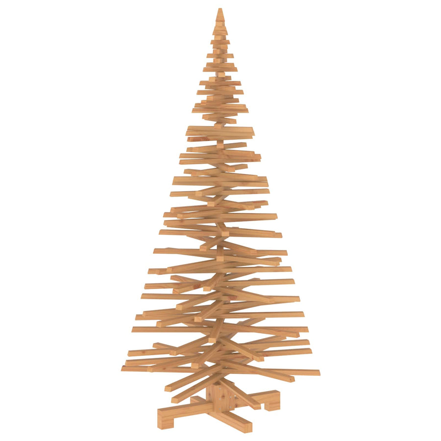 Wooden Christmas Tree KOTKA 180 cm Solid Pine Wood Brown Finish
