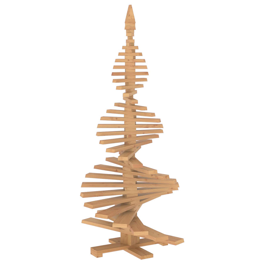 Wooden Christmas Tree KOTKA 180 cm Solid Pine Wood Brown Finish