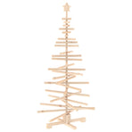 Wooden Christmas Tree KOTKA 150 cm Solid Pine Wood Natural