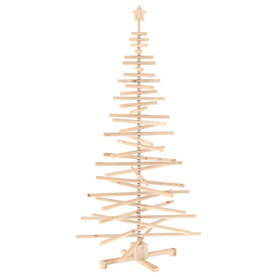 Wooden Christmas Tree KOTKA 180 cm Solid Pine Wood Natural