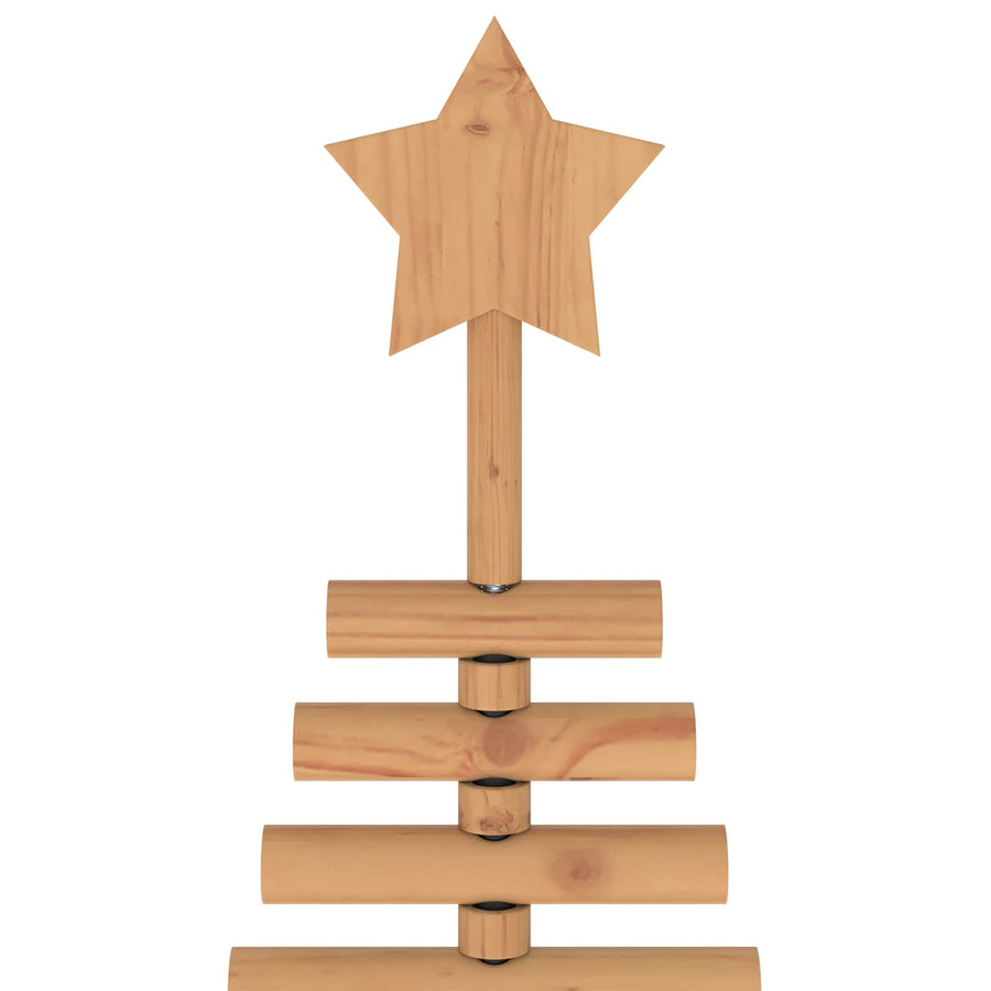 Wooden Christmas Tree KOTKA 150 cm Solid Pine Wood Brown Finish