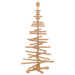 Wooden Christmas Tree KOTKA 150 cm Solid Pine Wood Brown Finish