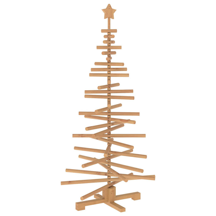 Wooden Christmas Tree KOTKA 150 cm Solid Pine Wood Brown Finish