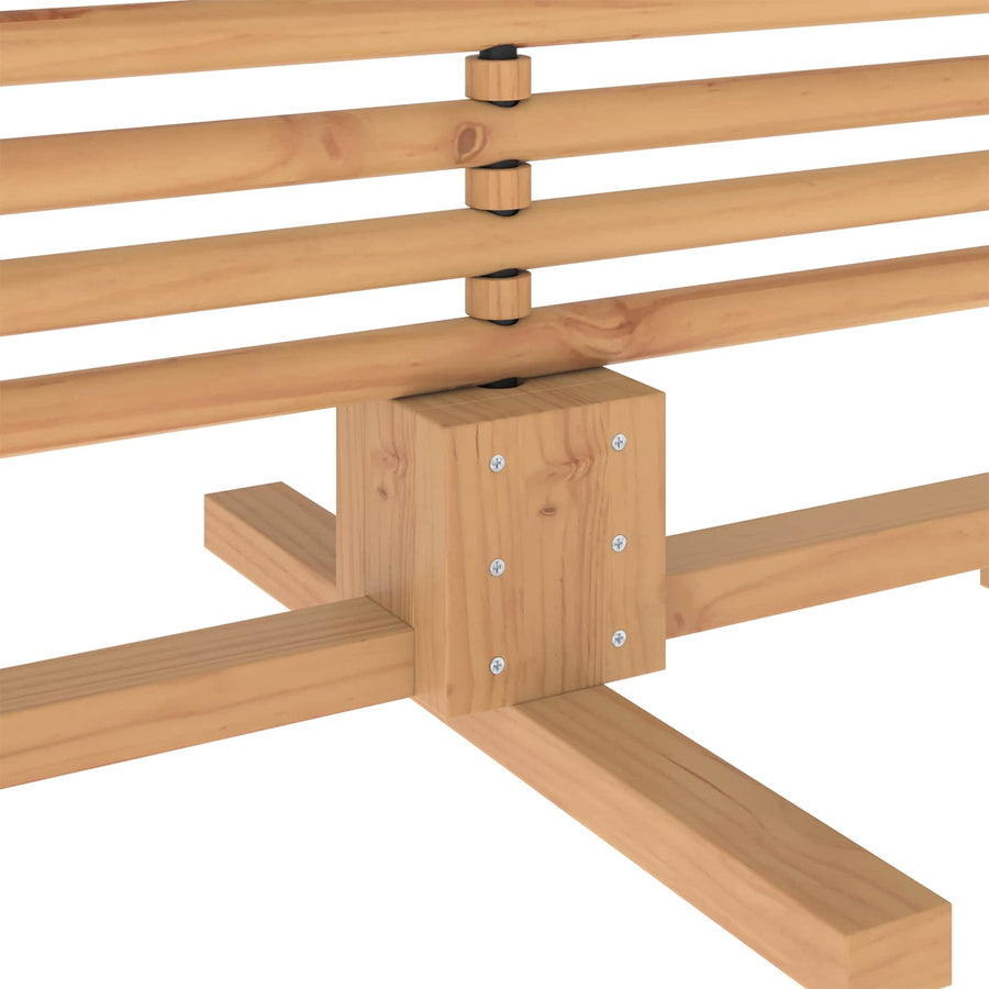 Wooden Christmas Tree KOTKA 180 cm Solid Pine Wood Brown Finish