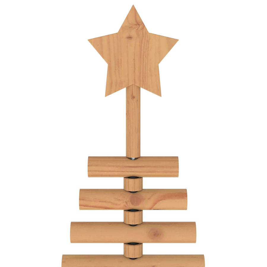 Wooden Christmas Tree KOTKA 180 cm Solid Pine Wood Brown Finish