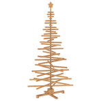 Wooden Christmas Tree KOTKA 180 cm Solid Pine Wood Brown Finish