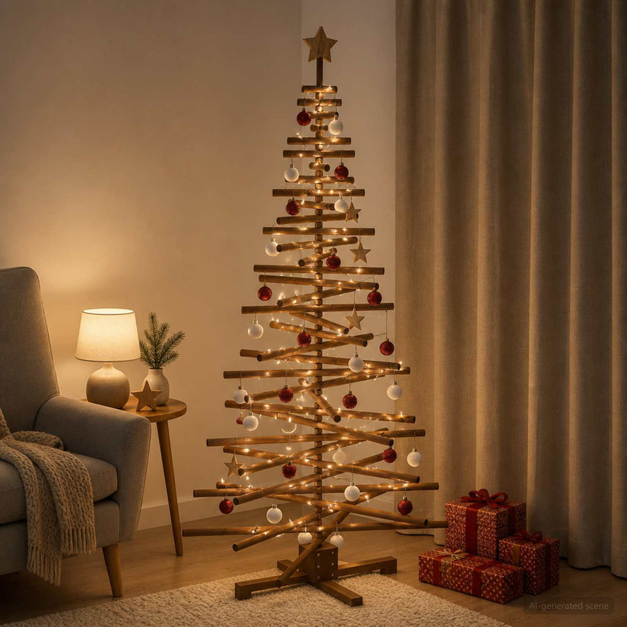Wooden Christmas Tree KOTKA 180 cm Solid Pine Wood