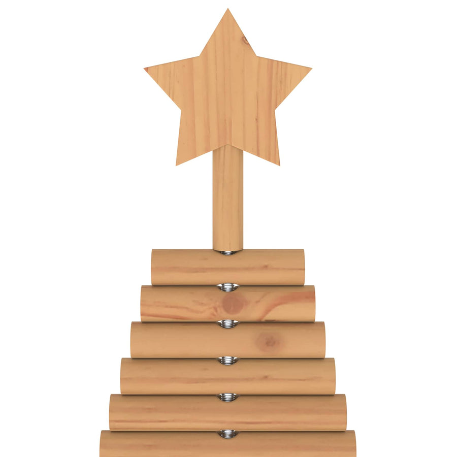 Wooden Christmas Tree KOTKA 150 cm Solid Pine Wood Brown Finish