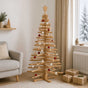 Wooden Christmas Tree KOTKA 150 cm Solid Pine Wood Brown Finish