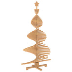 Wooden Christmas Tree KOTKA 150 cm Solid Pine Wood Brown Finish