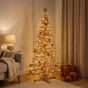Wooden Christmas Tree KOTKA 180 cm Solid Pine Wood Brown Finish