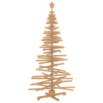 Wooden Christmas Tree KOTKA 180 cm Solid Pine Wood Brown Finish