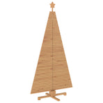 Wooden Christmas Tree KOTKA 180 cm Solid Pine Wood Brown Finish