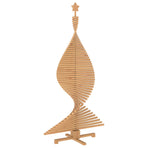 Wooden Christmas Tree KOTKA 180 cm Solid Pine Wood Brown Finish