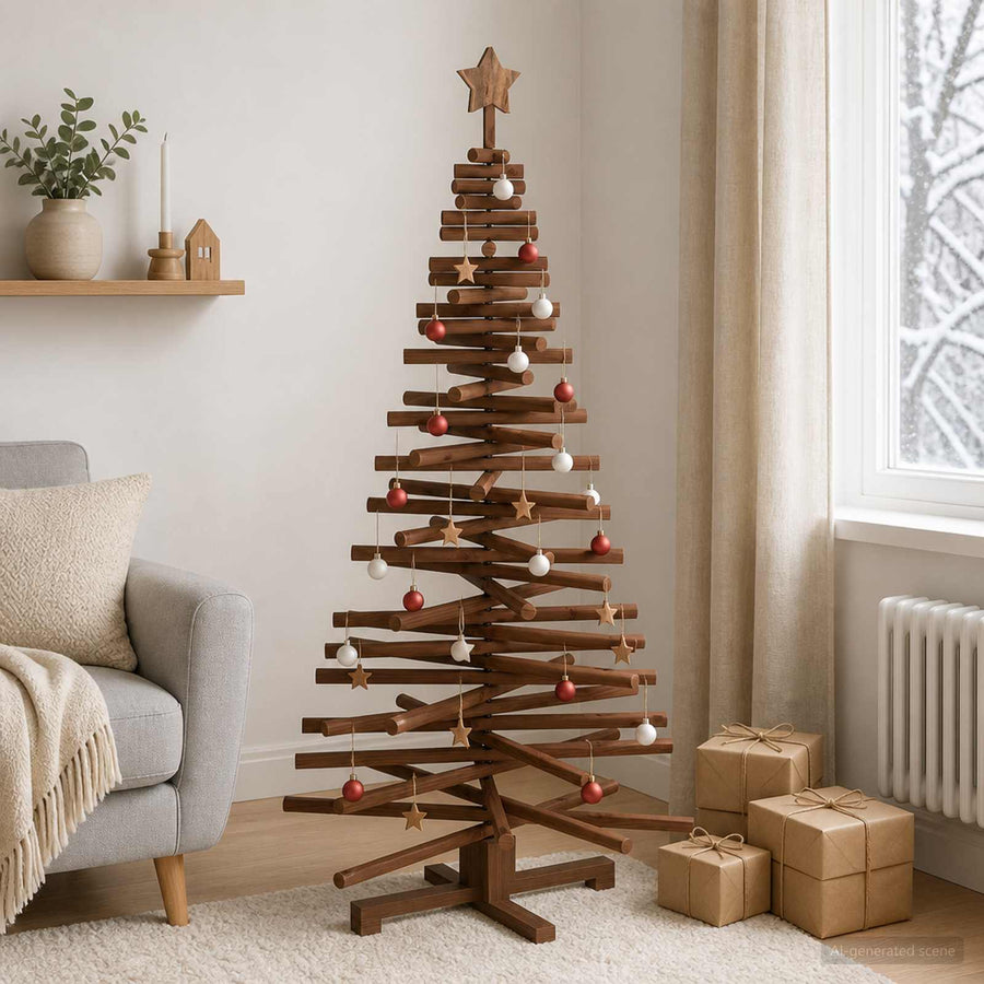 Wooden Christmas Tree KOTKA 150 cm Solid Pine Wood