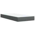 Box Spring Bed with Mattress Dark Grey 107 x 203 cm Fabric