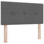 Box Spring Bed with Mattress Dark Grey 107 x 203 cm Fabric