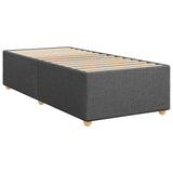 Box Spring Bed with Mattress Dark Grey 107 x 203 cm Fabric - Top-Down View