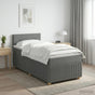 Box Spring Bed with Mattress Dark Grey 107 x 203 cm Fabric
