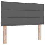 Box Spring Bed with Mattress Dark Grey 107 x 203 cm Fabric - Top-Down View