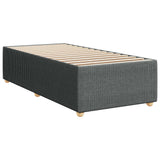 Box Spring Bed with Mattress Dark Grey 107 x 203 cm Fabric