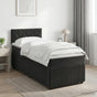 Box Spring Bed with Mattress and LED with Headboard Velvet