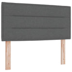 Box Spring Bed with Mattress and LED Dark Grey 107 x 203 cm