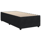 Box Spring Bed with Mattress Black 107 x 203 cm Velvet