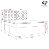 Box Spring Bed with Mattress and LED Black 137 x 190 cm Velvet - Extra Image