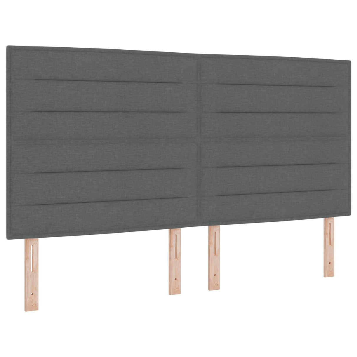 LED Box Spring Bed with Mattress Dark Grey 160 x 200 cm Fabric
