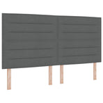 LED Box Spring Bed with Mattress Dark Grey 160 x 200 cm Fabric