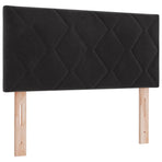 LED Box Spring Bed with Mattress Black 100 x 200 cm Velvet